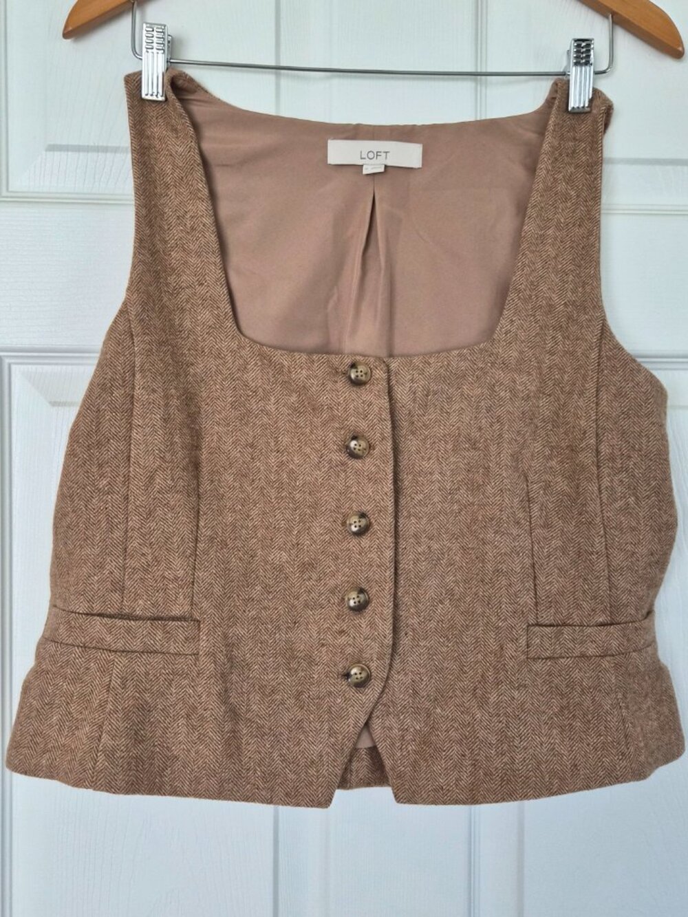 Vest-Loft-Brown/Camel/Tan, Medium-Wool Blend